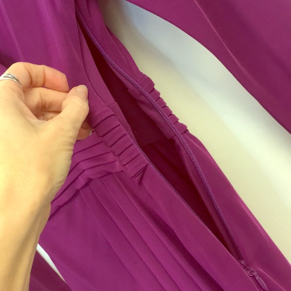 BCBGMaxAzria Magenta Dress Sz S 3/4 sleeves - Picture 2 of 5